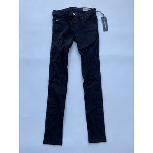 $89 Diesel Girls Skinzee Low Super Slim Skinny Jeans Black Size 10Y